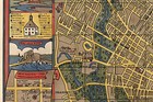 1920 Pictorial Map New Haven Connecticut Yale Historic Vintage Wall Art Poster
