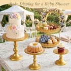 10 Pcs Gold Cake Stand Set Metal Cupcake Stands  Multiple Styles Dessert Disp   