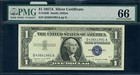 Fr  1620  1 1957-a Silver Certificate Q-a Block Pmg Gem Cu66 Pq