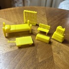 Vtg Marx Navarone Mountain Play Set Single Yellow Bunk Bed Rifle Rack Bench Cart