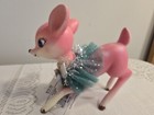 Hobby Lobby Retro Style  Pink  Christmas Decor Deer Figurine
