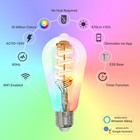 Moes 2pack Smart Wifi St64 Edison Led Light Bulbs Multicolor Cw rgb Dimmable 40w