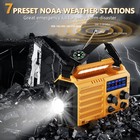Emergency Weather Radio  Portable Solar Hand Crank Radio With Noaa am fm sw