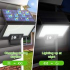 Led Solar Light Outdoor Motion Sensor Remote Security Garage Wall Lights 108led