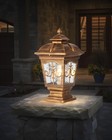2 Pack Outdoor Post Light  Bronze Post Lamp Fixture  Antique Street Lights Fo   