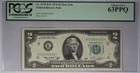 Pcgs 63   2 Bill 1976 Super     Low Binary  Star Note Number K00000020          Rare    