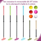 Wettarn 6 Set Golf Putters For Men And Women Two Way Mini Golf Putter 6 Balls