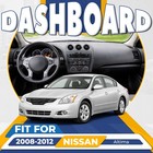 Molded Dashboard Cover Center Dash Cap Overlay Black For Nissan Altima 2008-2012