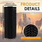 4pcs Livestock Scratch Brush Kit  Horse Massager For Relieving Itching Black 