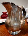 Vintage Pewter Silver Patina Tavern Water juice Large Classic Pitcher 8  Tall