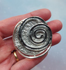 Silver Swirl 2 Tone Magnetic Brooch  Pin Free Scarf Pin  Scarf Magnetic Clasp 