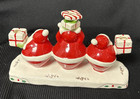 Vintage Holt Howard Triple Santa Candleholder Merry Christmas 8 5  X 5  Retro