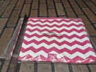 Thirty-one Document Holder Pink White Chevron File Folder Zip Pouch Consultant
