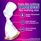 Always Radiant Feminine Pads For Women  Flexfoam Pads With Wings  Size 5  Extra