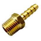 10 Pack 1 4  Id Hose Barb X 1 4  Male Npt Pipe Thread Brass Straight Fitting