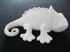 Ziggy Chameleon Ceramic Bisque Clay Magic Mold 13 Inches Long  Ready To Paint
