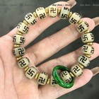 Tibetan Yak Bone Mala Bracelet - Handmade Buddhist Prayer Beads Collector s Item