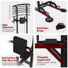 Power Tower Dip Station  Pull Up Bar Stand Power Rack With Backrest And Resistan