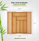 Bamboo Tray Silverware Organizer Hardware Organizer Cutlery Tray  Utopia Kitchen