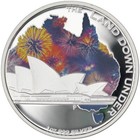 2013p Australia  1 Land Down Under Sydney Opera House 1 Oz 999 Silver Proof Coin