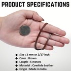 Flat Genuine Leather Cord String Full Grain Lace 3 Mm  Brown Distressed