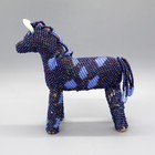 Native American Beadwork-beaded Purple Horse By Larissa Gasper-zuni