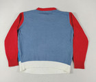 Ugly Christmas Sweater Unisex Medium Blue Red Namasleigh Santa Sequin Pullover