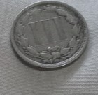 Vtg  1873 Nickle 3 Cent Coin