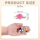 30 Pcs Dark Pink Ribbon Roses 5 8 x1-3 16  Mini Roses For Sewing Appliques