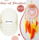 10pcs Gold Macrame Dream Catcher Rings  Bettoor Metal Hoops Diy 8 Inches 