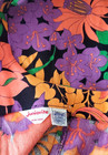 Vintage 70s Juniorite Romper Black Dayglo Mod Flower Power Usa Made Falcon Zip S