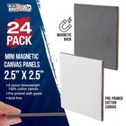 U s  Art Supply Mini Magnetic Canvas Panels 2 5x2 5  Square 24pk Cotton