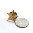 Vintage Five Point Star Pin Textured Dimensional Celestial Patriotic Achievement