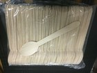 New 6 5  Eco-gecko Disposable Wooden Spoon 100pcs 19258m Cater Cutlery Dessert