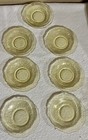 Lot Of 7 Vintage Indiana Saucer Plates Amber Tiara - Preowned