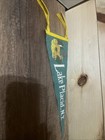 Vintage Souvenir  Placid  New York   Deer Buck  Rustic Camp Pennant Adirondack