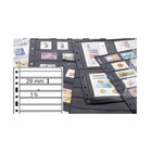 Lighthouse Vario 8s Black 8-pocket Pages 5 Pack- Standard Stamp Row Sheets