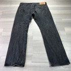 Levis 501 Jeans Mens 36x32 Black Charcoal Wash Straight Button Fly Denim Egypt