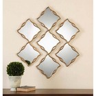 Uttermost Terlizzi 3 Pc Wall Mirror Set Gold Ornate Linked Panel Decor