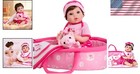 Handcrafted 18-inch Weighted Reborn Baby Doll With Plush Bassinet   Teddy Bear