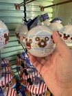 Disney Parks 2026 Mickey Minnie Snacks Treats Glass Christmas Ornament New