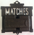 Stamped Steel Safety Good Burnt Double Match Safe Holder Primitive C1880 Antique