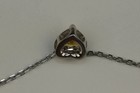 Sterling Silver Yellow Heart Pendant Necklace S925 Solitaire 18 Inch Boxed