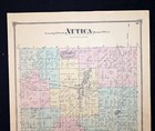 1874 Plat Map Attica Township City Of Attica Lapeer County Michigan