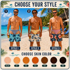 Personalized Funny Swim Trunks  Custom Quick Dry Polyester Beach Shorts  s-5xl 