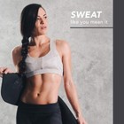 Sweet Sweat Premium Waist Trimmer Extra Coverage - Black White Size M  41 X 9in 