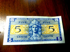 Mpc Banknote   5  Cents  1952  Series  521   Xf