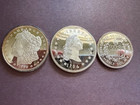 Lot Of 3 Proof Tribute Coins 1794 Dollar 1889 Morgan 1861 Csa Half Novelty Token