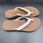 Flojos Ladies s Maddy Flip Flop Sandal  Ivory-tan Size 8 New