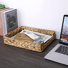  Multipurpose A4 File Tray Natural Water Hyacinth Desk Tray Organizer Woven 